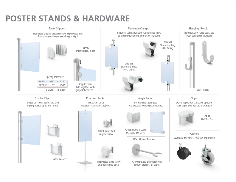 Poster stands & Hardware Page 2