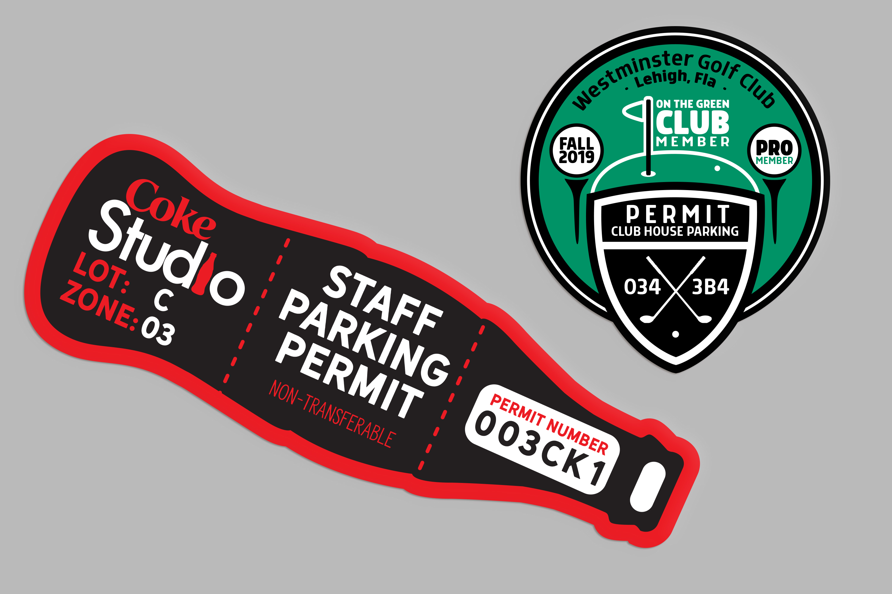 Printed Parking Decals