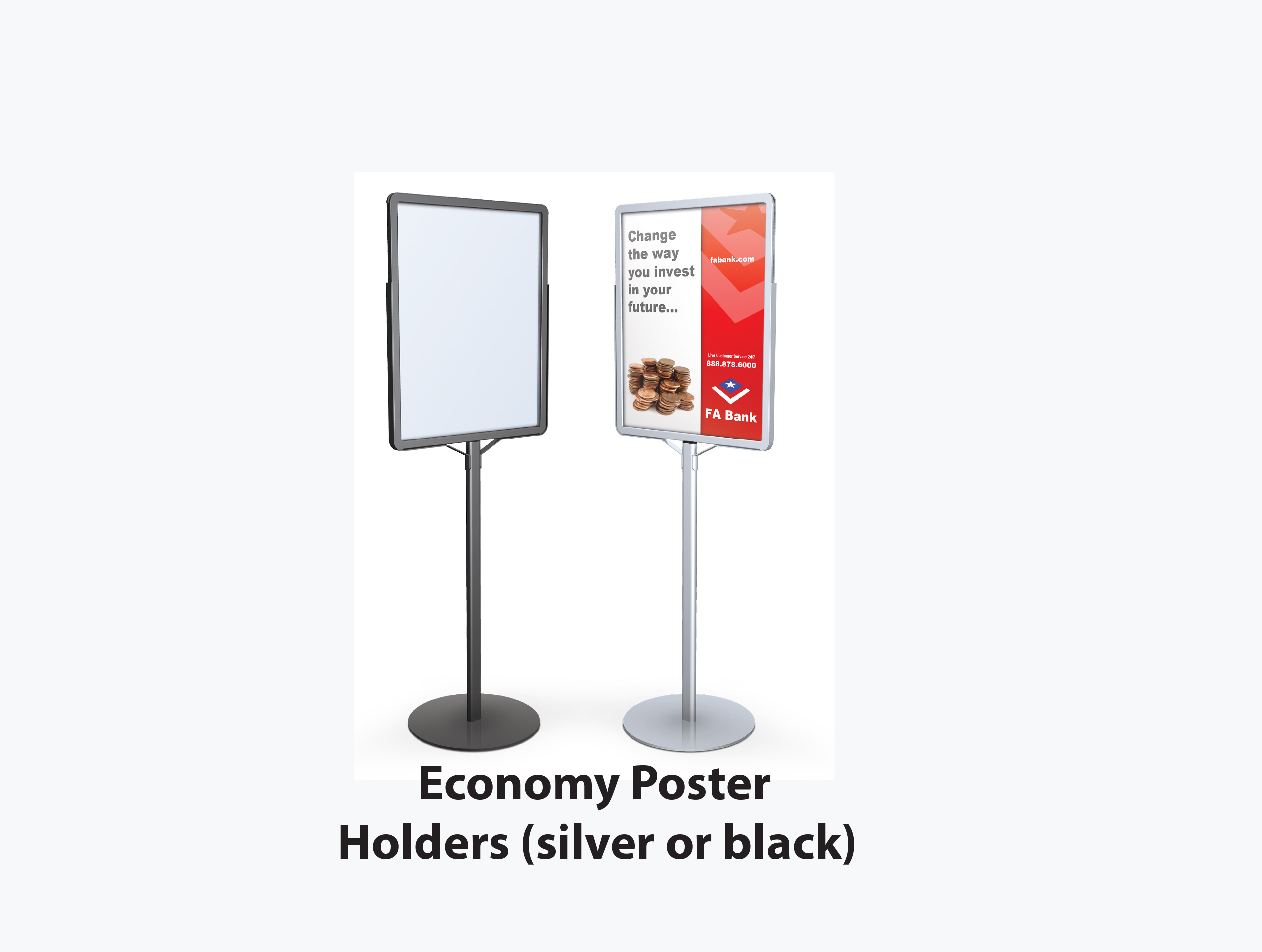 Economy posters holders (Black and Silver))