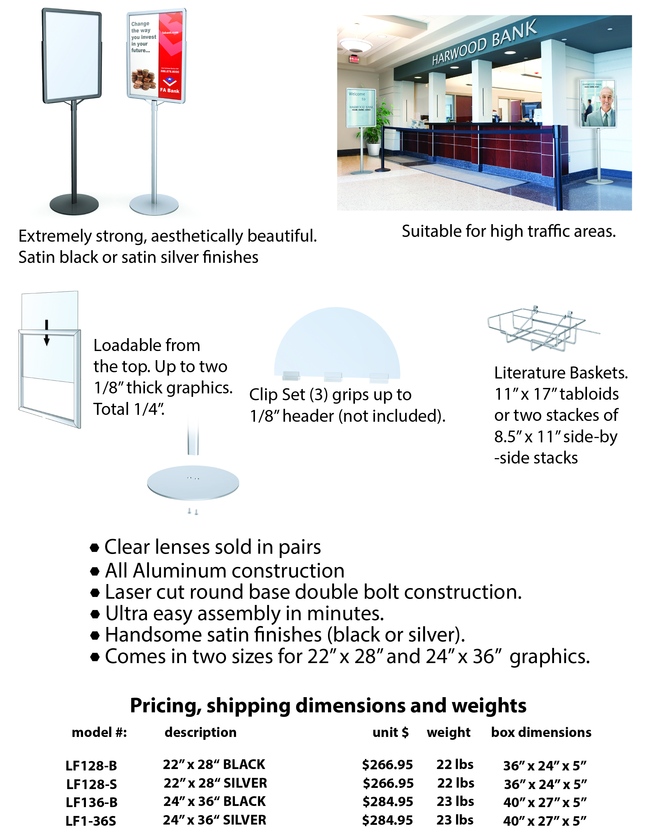 Titan Poster Holder Spec Sheet