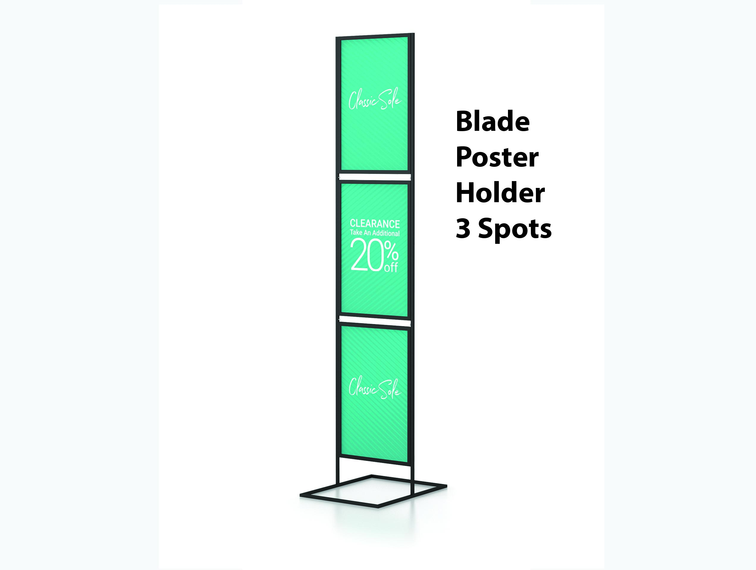 Blade poster holder 3spots